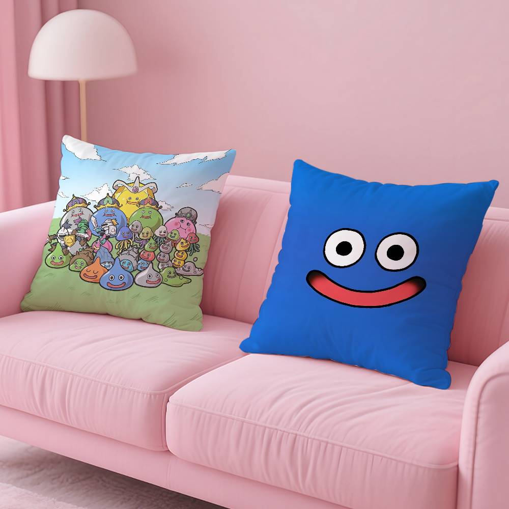 D-Dragon Quest Слайм Аниме Наволочка Противопылевая Наволочка Невидимая Молния Шелковистый Короткий Плюш Чехол на Подушку для Дивана