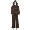 Women Casual Classic Solid Tracksuit Panelled Stripes Sporty Simple Hooded Zip Jacket Loose Wide Leg Pants Two Piece Sets