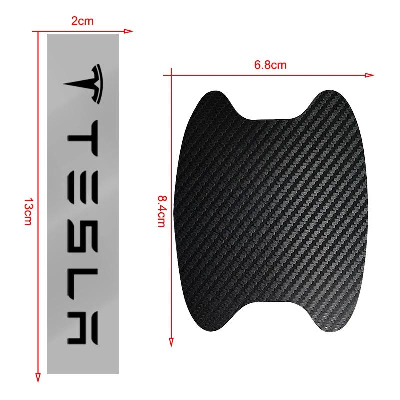 bfxhr7 8Pcs Car Door Bowl Handle Protector Stickers Anti-scratch Film for Tesla Juguete Coil 4 Model 3 2022 Y X S Cc3 Car Accessories