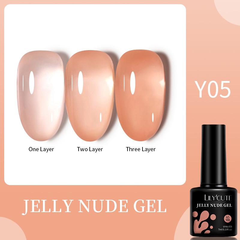 LILY'CUTE Розовый полупрозрачный гель-лак - Серия Ice Sheer Nude & Rose Jelly