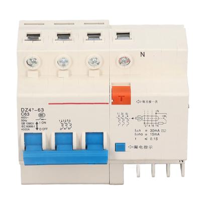 Автоматический выключатель 3P 63A 220V Защита от перегрузки, короткого замыкания, утечки тока, цепь остаточного тока