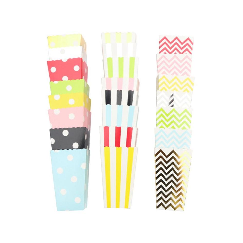 Paper Bag Disposable Foldable Popcorn Tubs Party Supplies Popcorn Paper Containers Popcorn Boxes