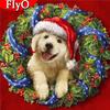 Алмазная вышивка собака вышивка крестом 5D DIY алмазная живопись животное рукоделие мозаика рождественский подарок украшение