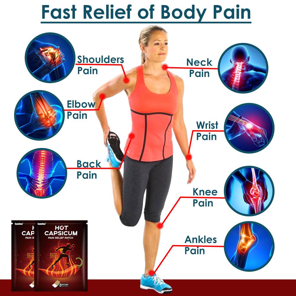 1 упаковка 8 штук пластырь для снятия боли в суставах Chili Plaster