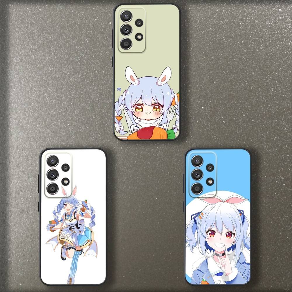 U-Usada Anime P-Pekoras Phone Case For Samsung S 25,24,23,22,30,21,10,9,Ultra,Plus,Lite,FE,4,5 G Soft Black Case