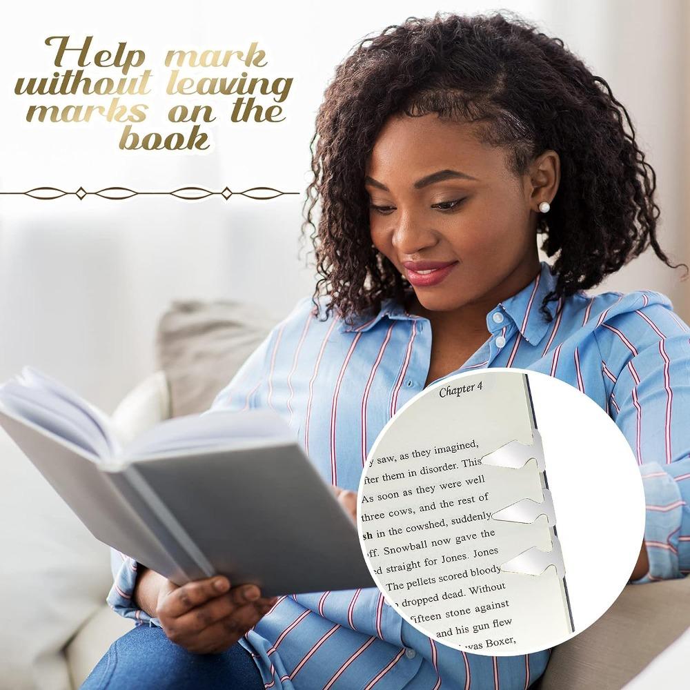 Набор из 50 закладок для книг, закладки из смешанных металлов, маркеры страниц книги, закладки-стрелки, серебряный зажим-закладка для чтения