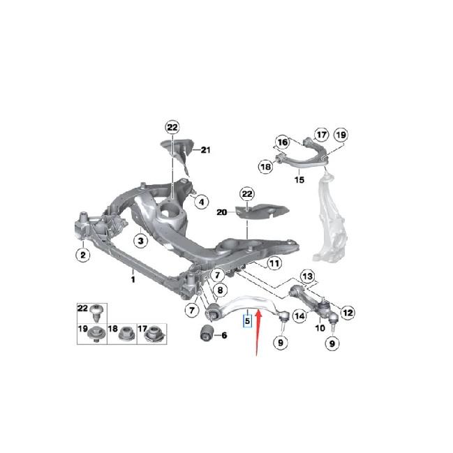 A Front Lower Arm For Rolls-Royce Ghost And Wraith 31126775959 Or 31126775960