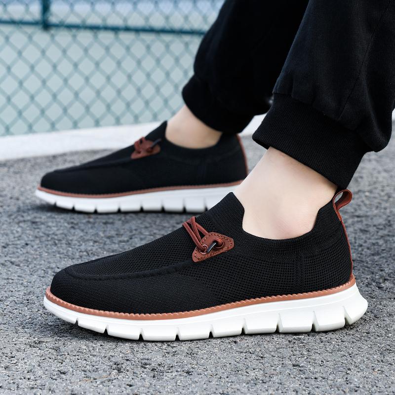 Big Size 39-48 Breathable Mesh Shoes Men Slip-On Flat Casual Sneakers Man Comfortable Lightweight Men's Loafers Zapatos Hombre