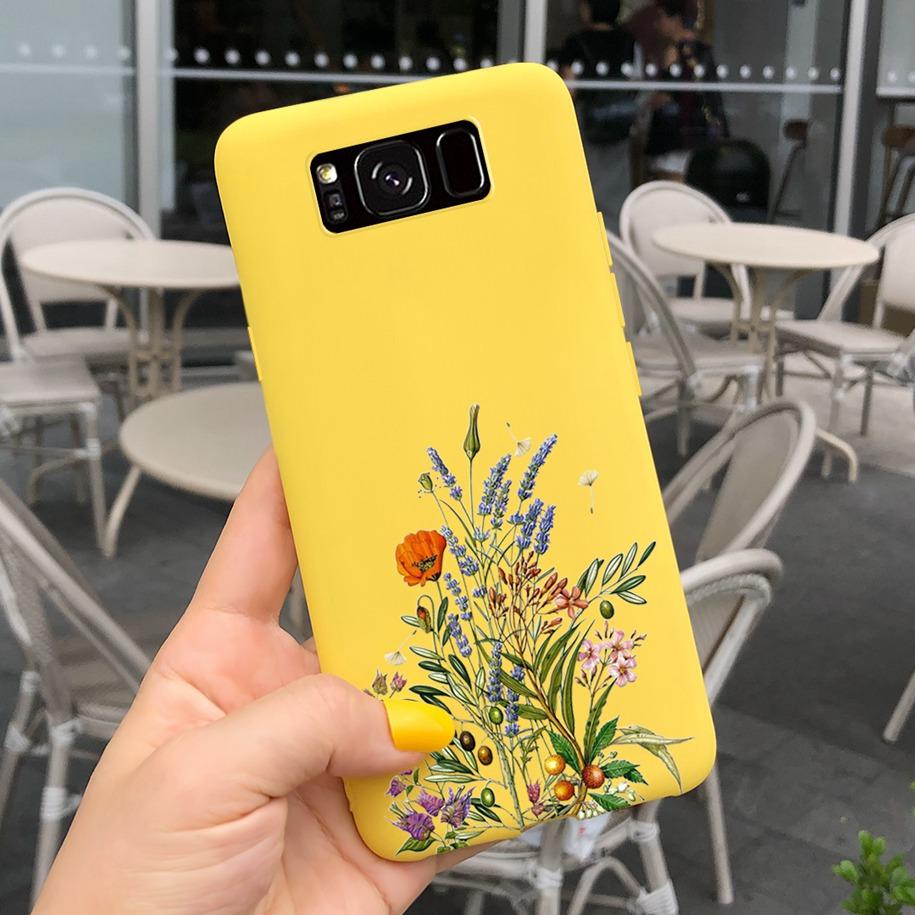 Ударопрочный Чехол Для Samsung S8 Plus SM-G955F Чехол Цветной Ромашка Кактус Мягкий Матовый Чехол Для Телефона Для Samsung S8 S 8 S8+ G950F Capa