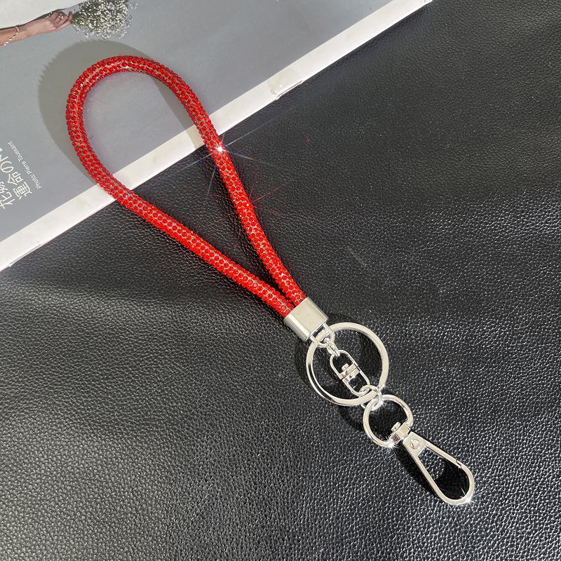 Light Luxury Rhinestone Phone Lanyard: Diamond Crossbody Chain & Bracelet Pendant.