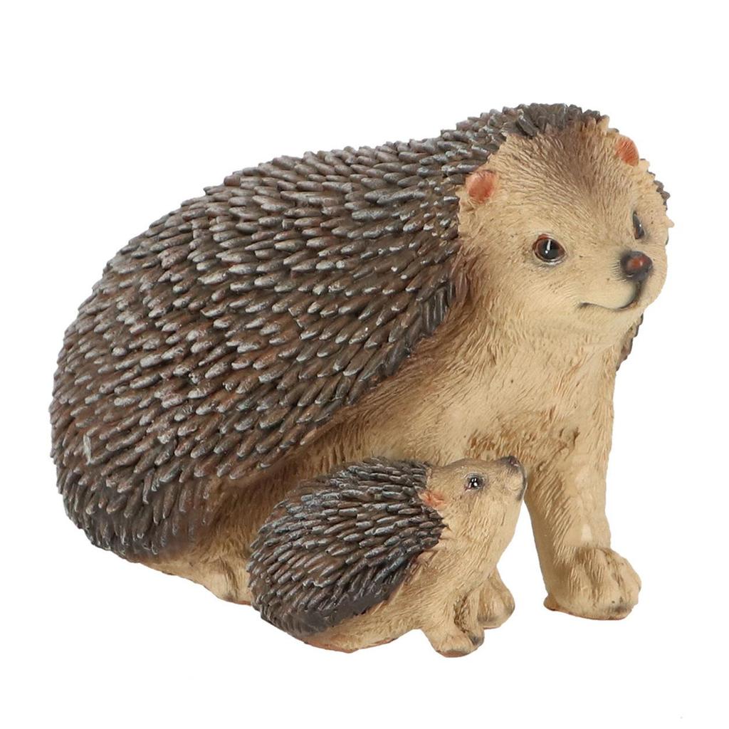 Jeż Z Małym Jeżykiem Figurka H10,8 Cm