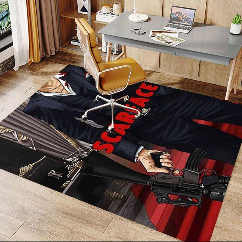 1 шт. Коврик для офисного кресла Scarface, Мягкий, Удобный, Всесезонный, Идеально подходит для дома, спальни или офисного декора, Идеальный подарок для