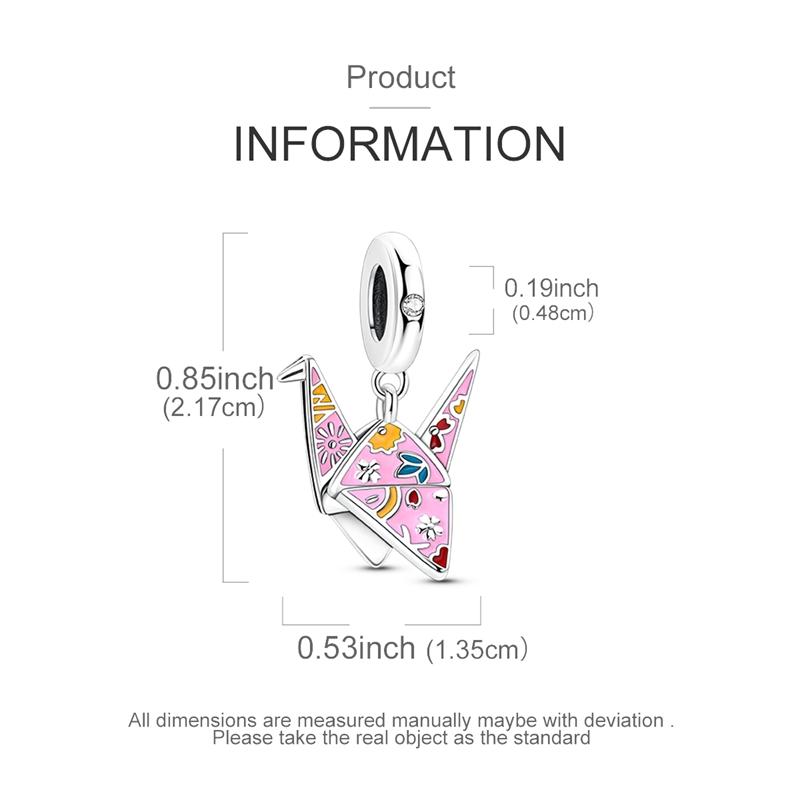 Japanese Paper Crane Charms Copper Craft Wishes Peace Dangle Pendant Fit Bangle Bracelet Necklace Diy Jewellery