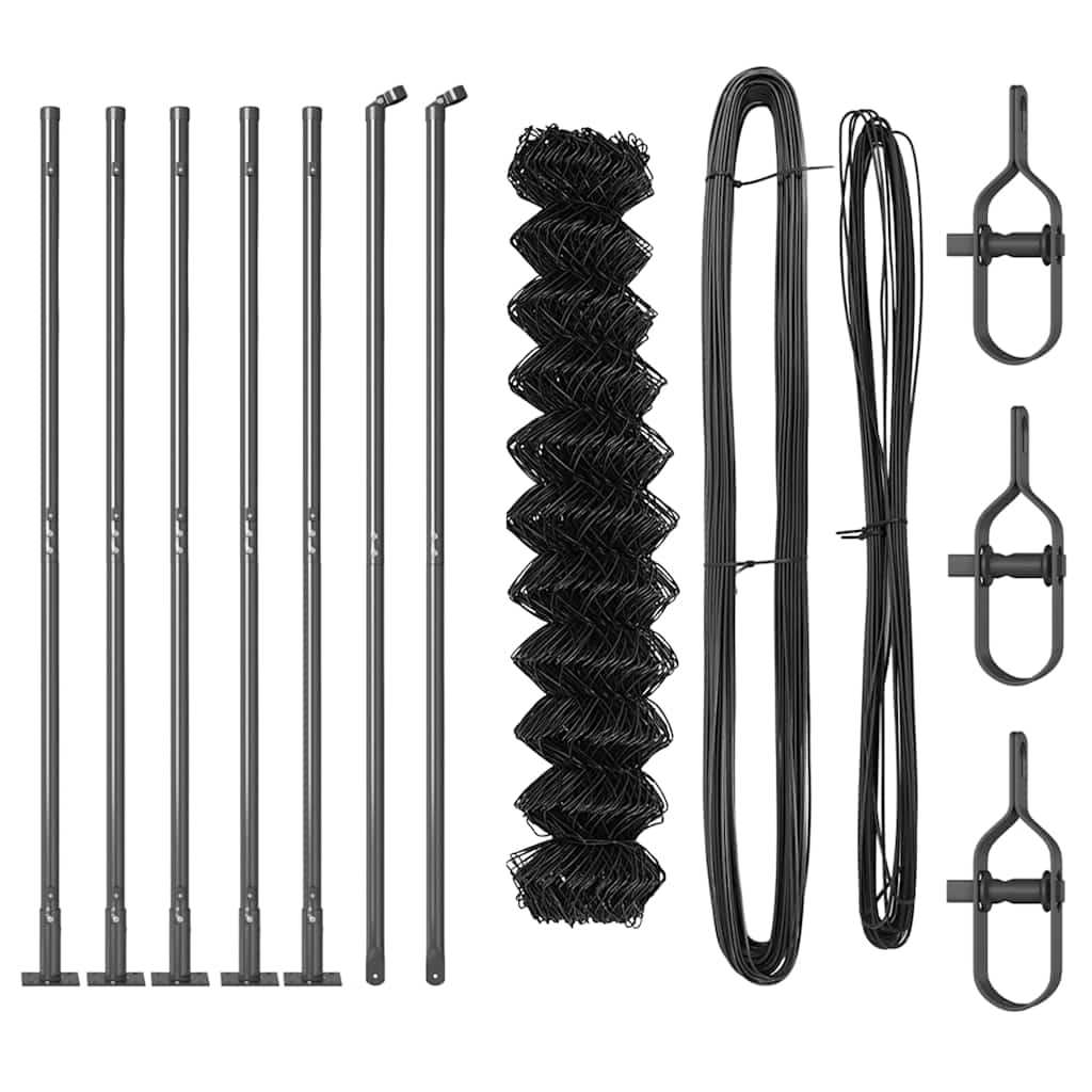 Welded Wire Fence with Concrete Foundation 10 x 0.8 m (W x H)