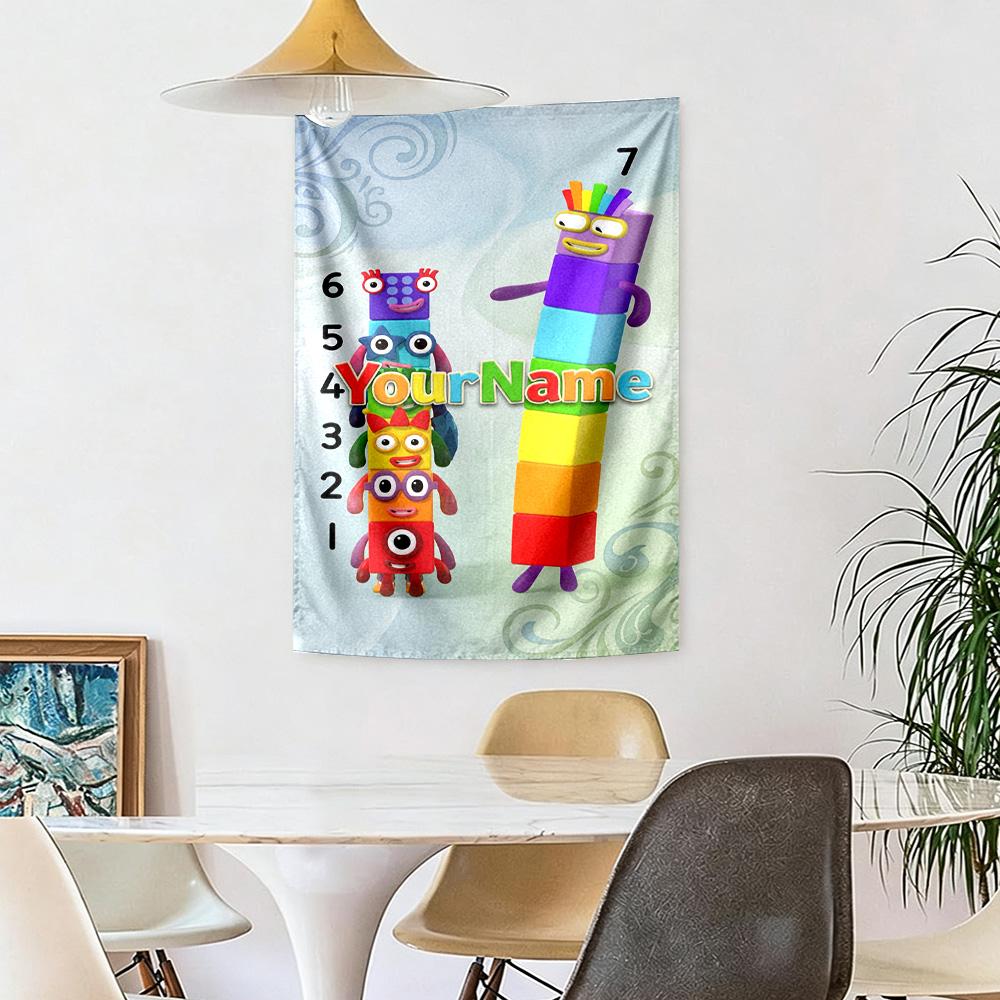 Numberblocks Custom Your Name Wall Decor Tapestry Art For Pet Memorial Birthdaywedding Party Backdrop Family Gift