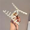 Simple Bright Face Claw Clip Four Seasons All match Women's Bun Hair Clip Large Shark Clip Back of the Head Temperament Hairpin Headwear