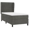 3129310 vidaXL Lit à sommier tapissier et matelas Gris foncé 90x200 cm Velours