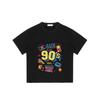 Футболка Back To The 90s Черная Ретро Графика в стиле 90-х с принтом игровой консоли, кассеты и бумбокса для повседневной носки, вечеринок и ностальгических мероприятий