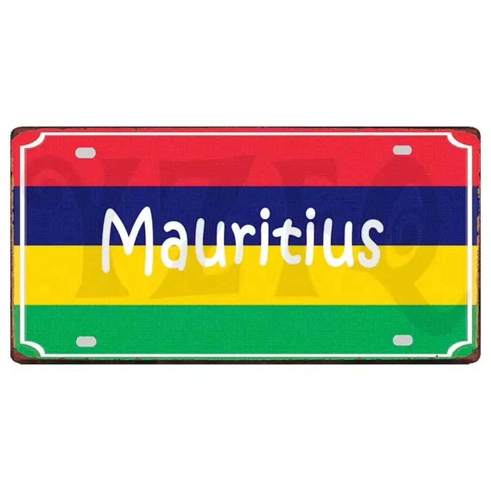 Flag Metal Retro Signs with Aesthetic Appeal Ideal Travel Souvenirs To Beautify Wall Decoration In Home Showcasing Vintage Style