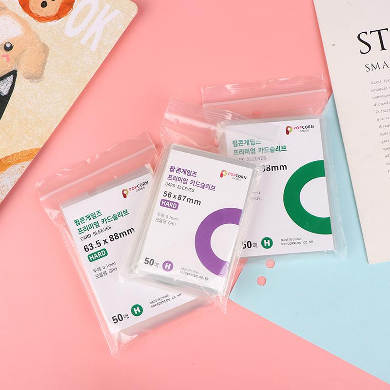 50/100 шт., рукава для карточек с попкорном, прозрачная, не содержащая кислоты, нескользящая защитная пленка без CPP