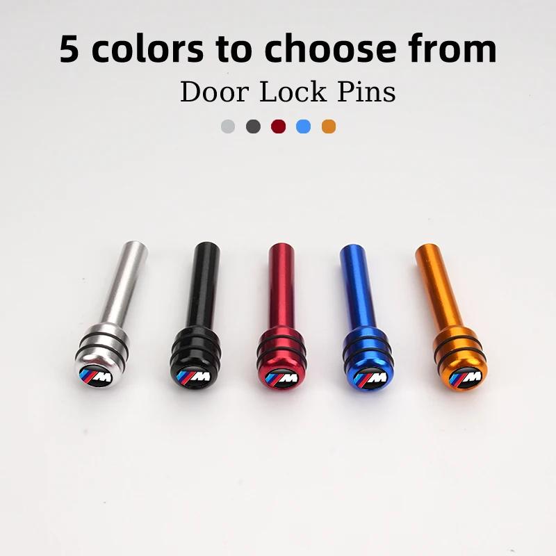 BABC1 For BMW Car Security Door Pin Lock Alloy Door Lock Knod Cover For BMW M Sport M1 M3 M4 M5 M6 E90 E39 F30 F10 E87 X3 X4 X5 X6 X7