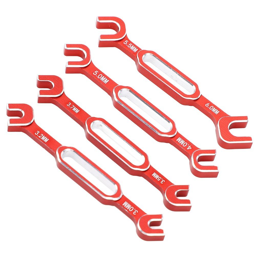 4Pcs/Set Aluminum Alloy Turnbuckle Nut Remover Multifunction RC Maintenance Spanner For RC Crawler