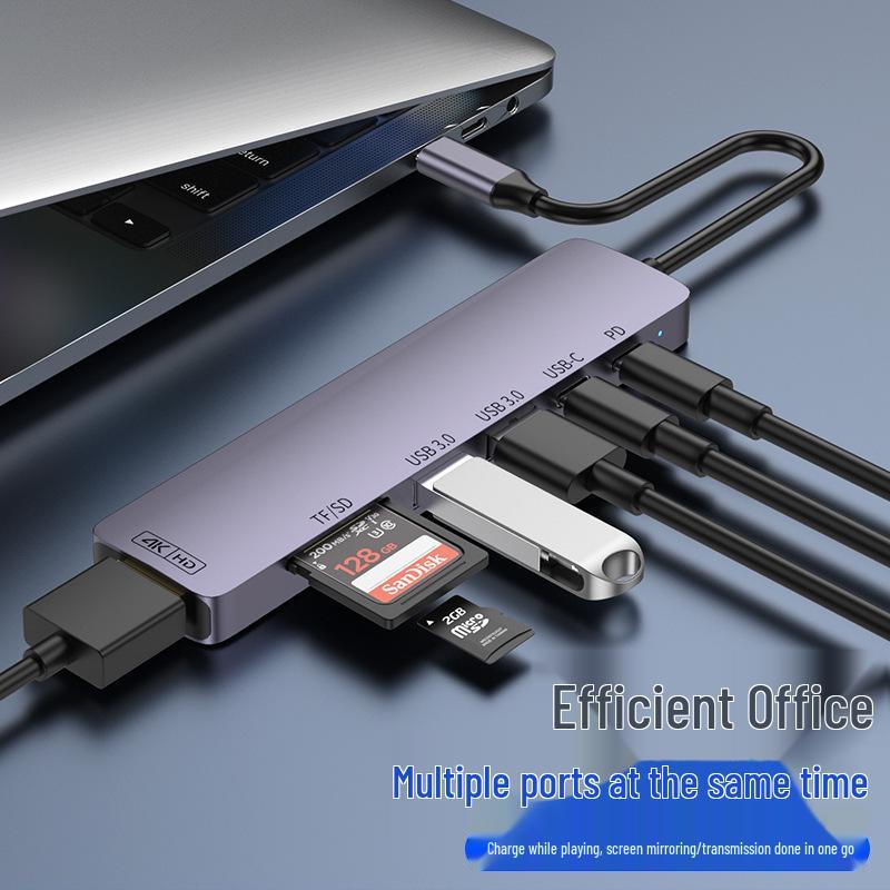 USB-C Expansion Hub: USB 3.0, Зарядка 100 Вт, Дисплей 4K 60 Гц, Док-станция