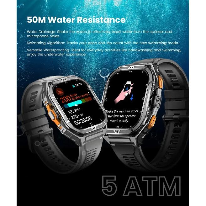 Новые смарт-часы с GPS 2025 для мужчин, 1,96-дюймовый HD AMOLED экран, компас, Bluetooth-звонки, водонепроницаемость 5 атм, спортивные смарт-часы для Android iOS