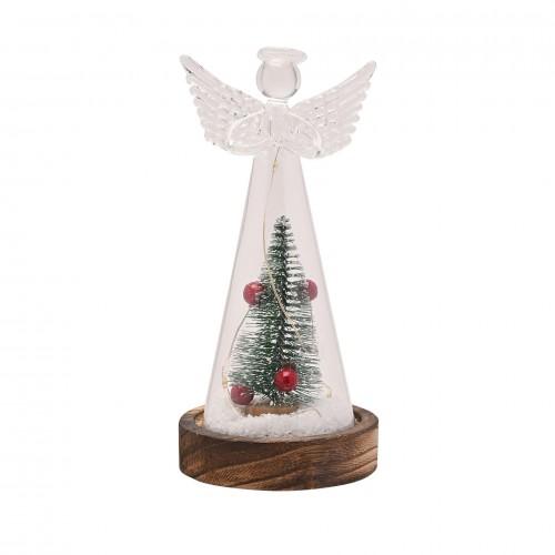 Glass Angels With Foliage And Berries - Large