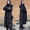 Winter Women's Chinese Drama Down Jacket Women's Winter New Style Over-the-knee Student Loose Large Size Thickened Cotton Jacket