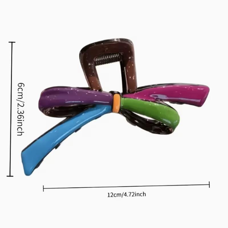 Dopamine color-matched bow hair clips, shark-shaped clips, hairpin high-end hair accessory