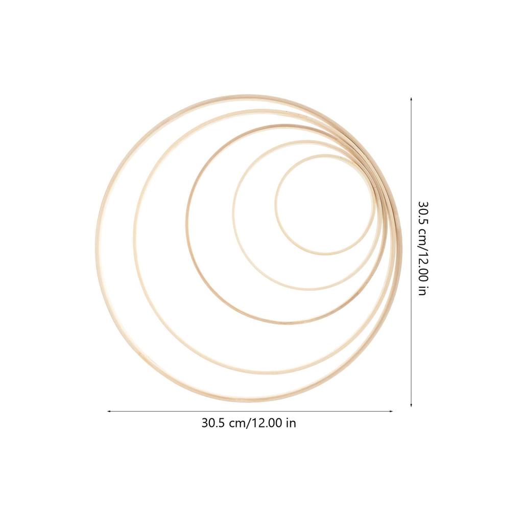 NUOLUX Bamboo Dream Catcher Dream Catcher 5 for Car Wall DIY Embroidery and Hobby Materials Rings, Hoops, Pieces, 10cm, 15cm, 20.5cm, 26cm, 30.5cm,