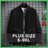 Мужская куртка больших размеров 7XL 8XL 9XL, куртка-бомбер на молнии, мужская осенняя верхняя одежда