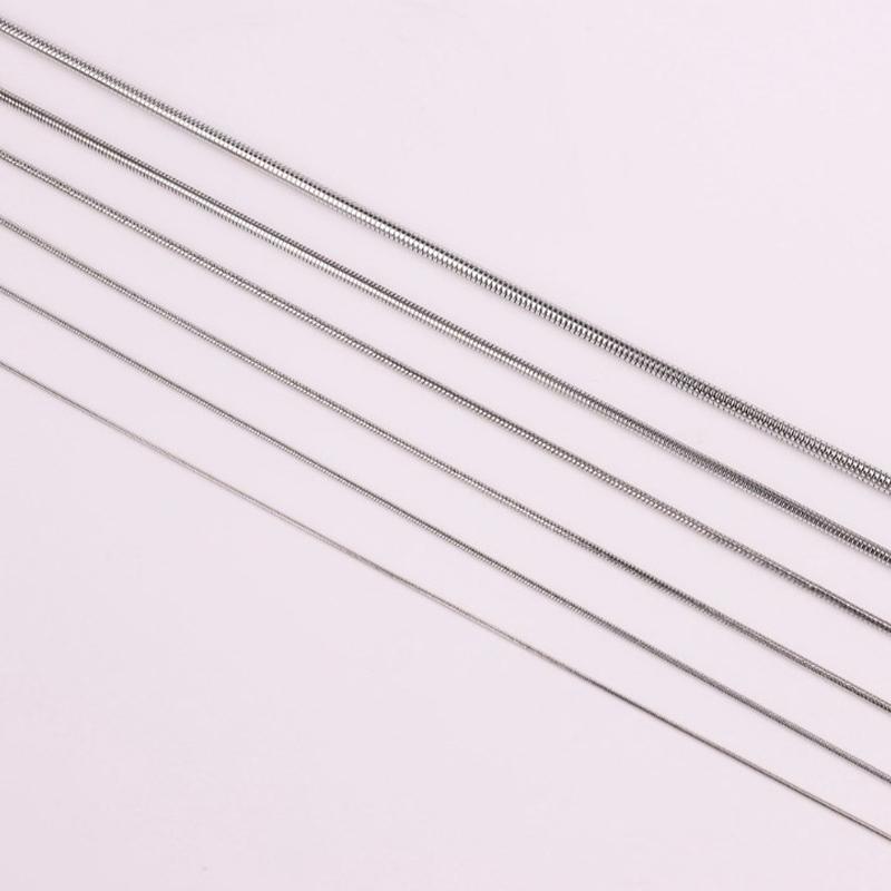 Женские длинные ожерелья из нержавеющей стали в виде змеиной цепи и витого каната, золотого и серебристого цвета, с застежкой-лобстером