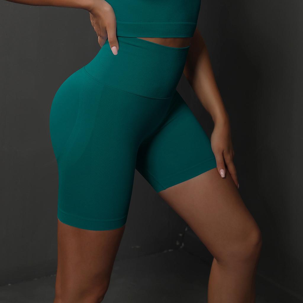 Женские шорты для йоги, бесшовные быстросохнущие спортивные короткие леггинсы для спортзала, сексуальные шорты с высокой талией