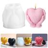 Candle Mold Heart Shape Silicone Aromatherapy Mould DIY Soap Mold for Wedding Anniversary Home Decor