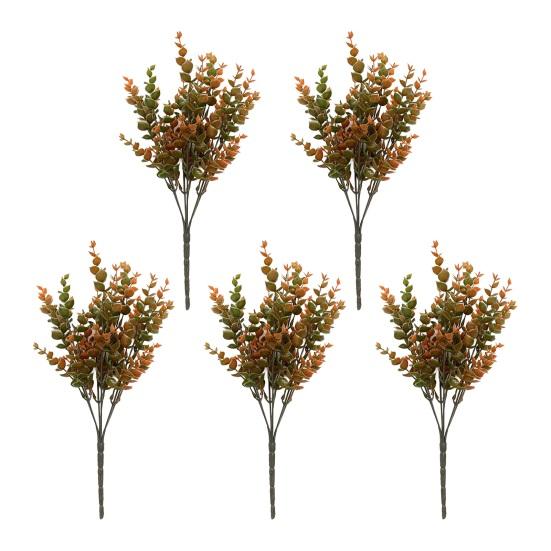 5 шт./компл. Осенний искусственный эвкалипт реалистичные поддельные пластиковые растения Хэллоуин День благодарения Фестиваль урожая в помещении