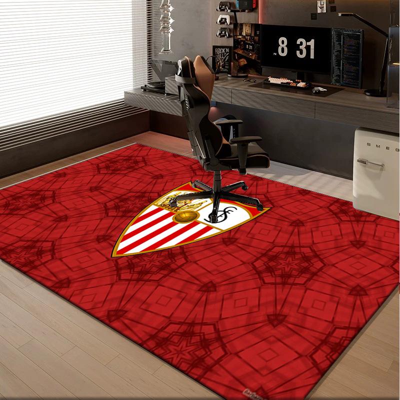 1PC rug Football Sevilla Artwork Carpet, Chair Rug,Area Rug for Office Bedroom living rooms bedroom, Doormat decor Christmas fan gifts