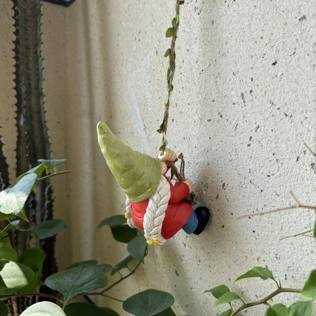 Милый смоляной кулон-гном для подвешивания на чашку, цветочный горшок и декора дома, Декорация для ландшафта цветочного горшка, Декор для сада на открытом воздухе