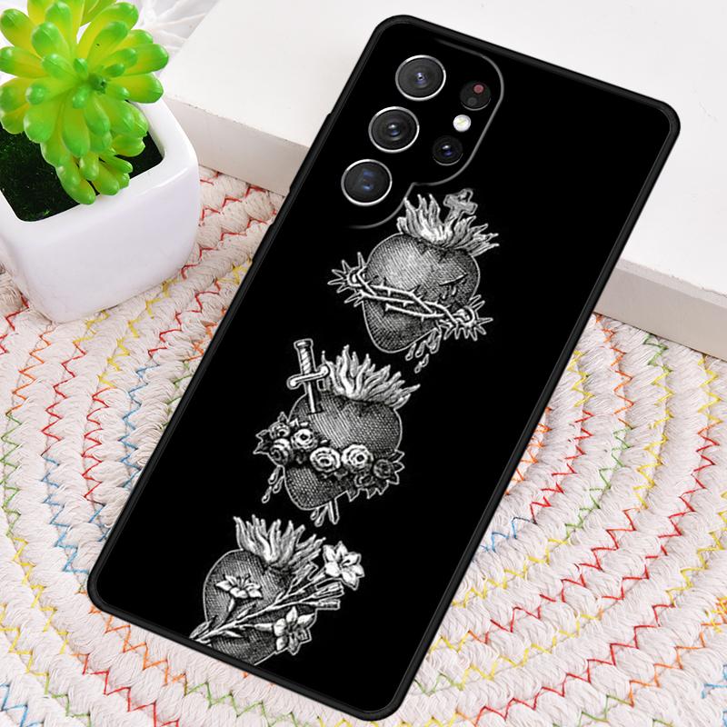 Силиконовый чехол для телефона 'Сердца Святой Семьи' для Samsung Galaxy note 10 pro S26 S25 S24 S23 S22 S21 Plus S25Ultra Чехол Capa