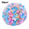 Yousheng 50Pcs Mini Resin Animals Turtles Figurines Waterproof Realistic Resin Statues with Luminous Effects Nail Decorations