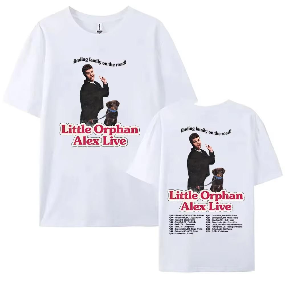 Little Orphan Alex Live 2026 Европейский Тур по Аренам Футболка ALEX WARREN В Поисках Семьи в Дороге Футболка Хлопковая Короткий Рукав