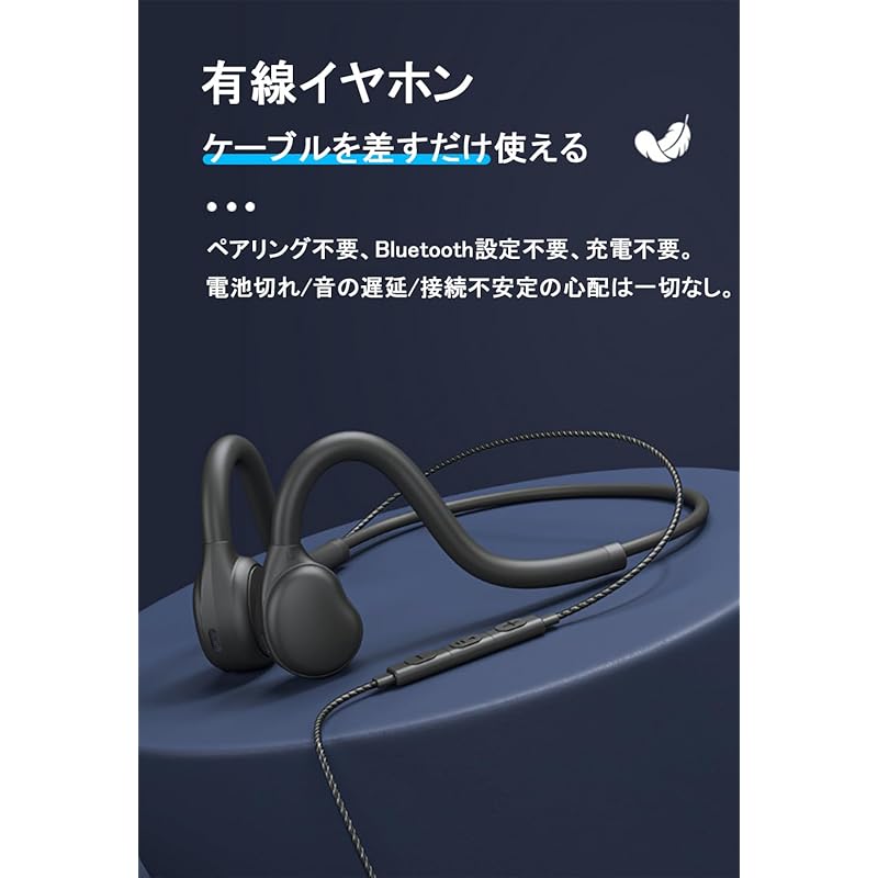 [First appearance in 2024] Wired earphone open ear type c earphones with microphone ear hook type Earphones that don't block your ears Volume control
