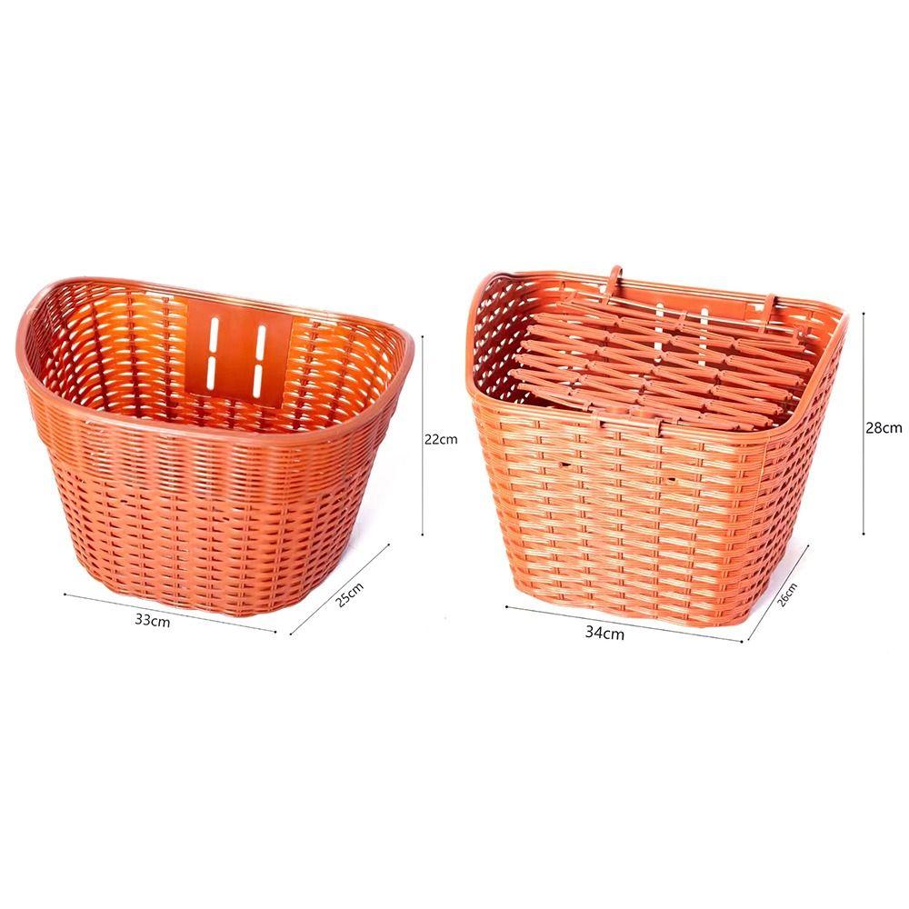 New Plastic Electric Bike Basket 3 Colors Waterproof D-shaped Baskets Rainproof 2 Styles Bicycle Wicker Cycling Accessories