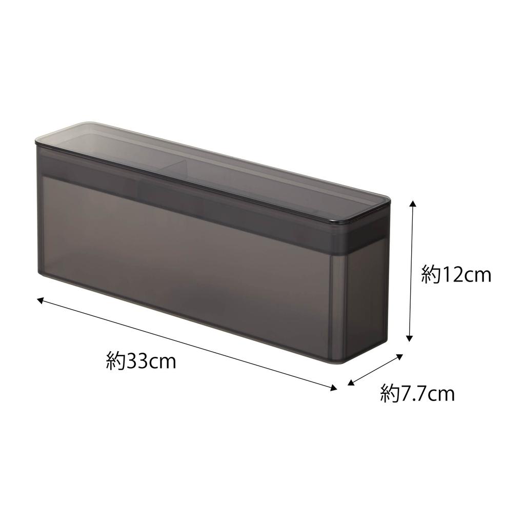 Yamazaki Jitsugyo 8063 Кейс для хранения ногтей, черный, Ш33 x x В12 см, башня, большая емкость, для хранения средств по уходу за ногтями, для хранения лака для ногтей, прибл.. Д7.7