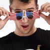 Солнцезащитные очки с американским национальным флагом для мужчин и женщин, модные вечерние украшения для выпускного вечера, солнцезащитные очки на День независимости США