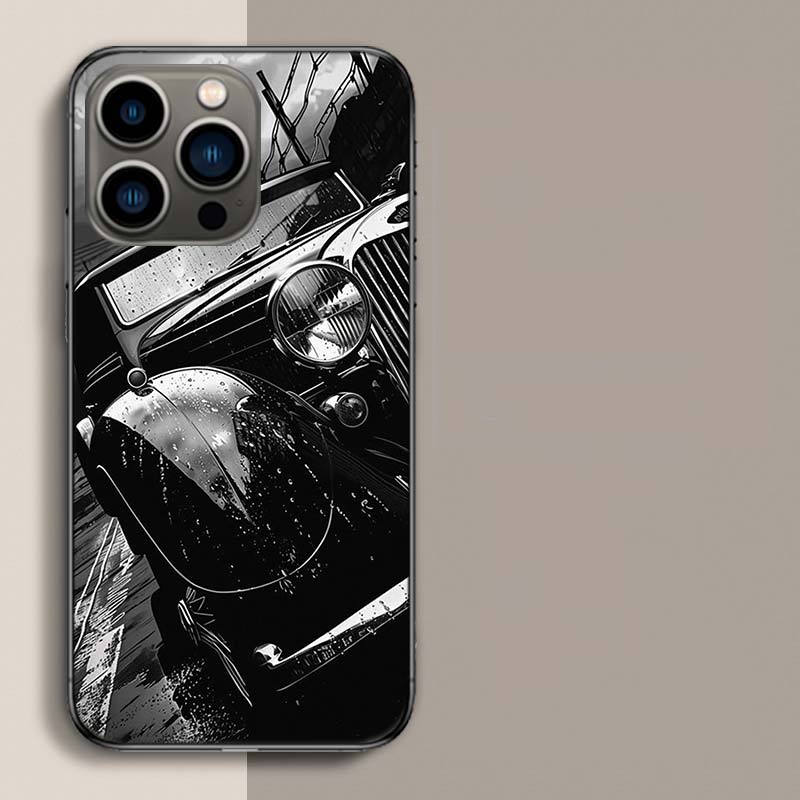 Стимпанк Автомобильный Чехол для Телефона Для Iphone 17 Air 15 Pro 14 Plus 16 Pro Max 12 13 Mini 11 16E X XS Чехол Милый Fundas