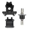 RC Car Plastic Upper Lower Gear Box Cover Stainless Steel Differential Set for Wltoys 1242812427 Remote Control Cars