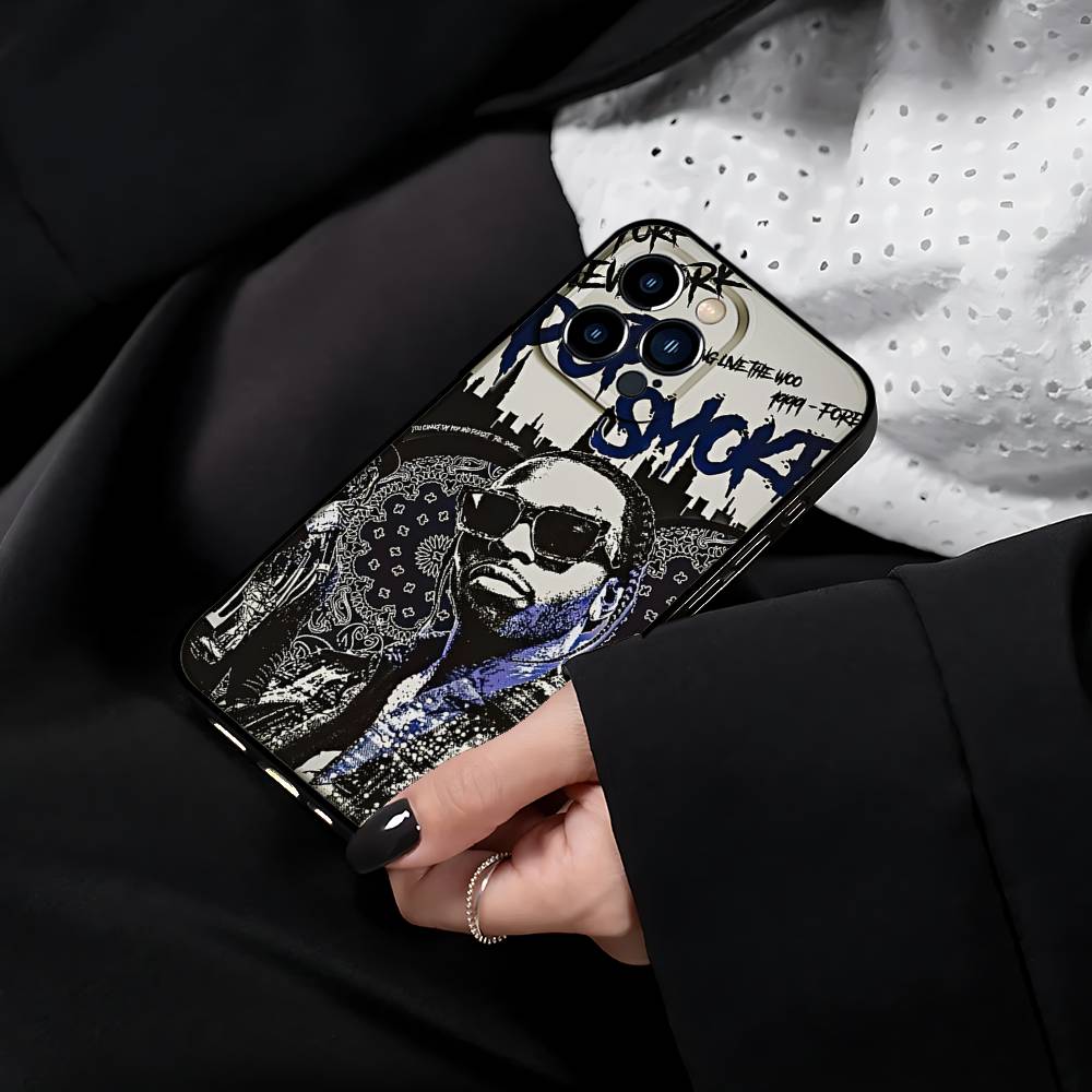 Чехол для телефона с изображением известного рэпера Pop Smoke для IPhone 17 15 Pro Max 14 Pro 12 11 13 Mini X XR XS 16 Plus SE Задняя крышка