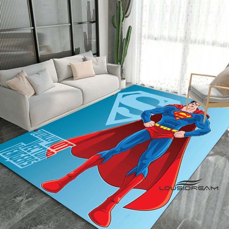 "Superman" Sci-Fi Movie Cartoon-Themed Rug — Suitable for Living Rooms, Bedrooms, Children's Rooms, Home Decor, and Dressing Roo